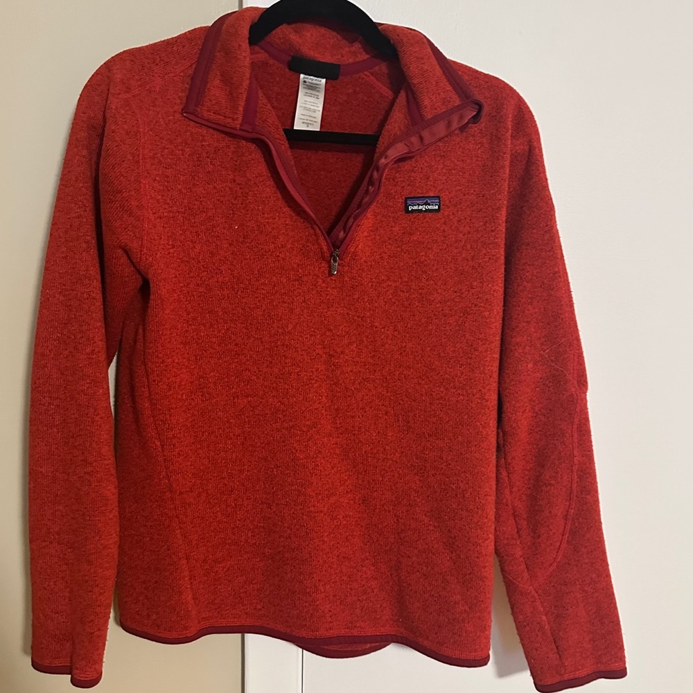 Patagonia Red Zip Up Sweater Fleece